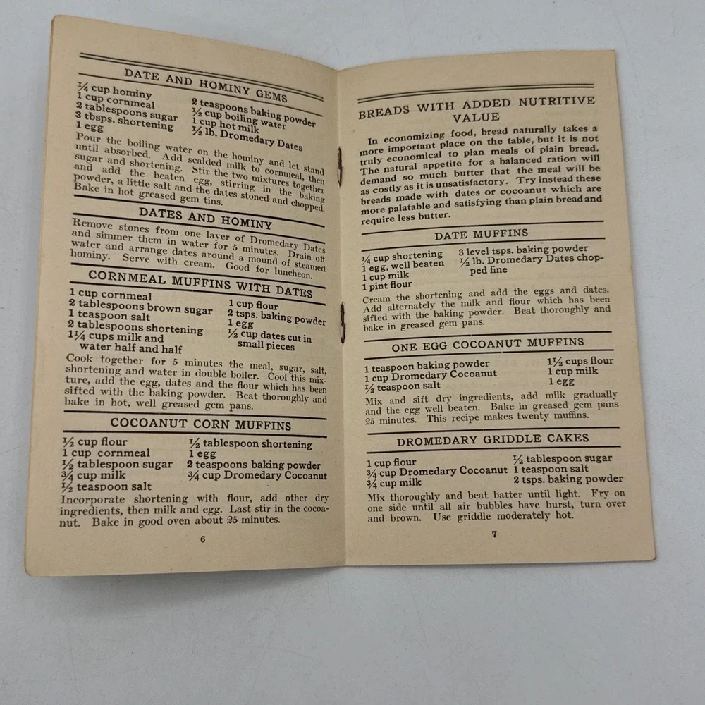 Dromedary War-Time Recipes Booklet 1917 WWI Hills Brothers Co Antique Cooking